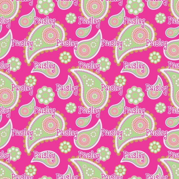 Pink & Green Paisley and Stripes Wrapping Paper Square