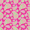 Pink & Green Paisley and Stripes Wrapping Paper Square