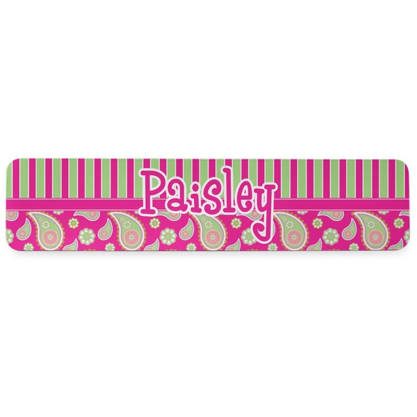 Pink & Green Paisley and Stripes Wrist Rest - Apvl