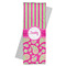 Pink & Green Paisley and Stripes Yoga Mat Towel with Yoga Mat