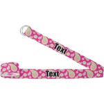 Pink & Green Paisley and Stripes Yoga Strap (Personalized)