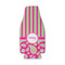 Pink & Green Paisley and Stripes Zipper Bottle Cooler (Personalized)