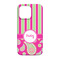 Pink & Green Paisley and Stripes iPhone 13 Pro Case - Back
