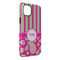 Pink & Green Paisley and Stripes iPhone Case - Rubber Lined - iPhone 14 Plus (Personalized)
