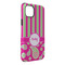 Pink & Green Paisley and Stripes iPhone 14 Pro Max Tough Case - Angle