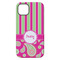Pink & Green Paisley and Stripes iPhone 14 Pro Max Tough Case - Back