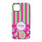 Pink & Green Paisley and Stripes iPhone 14 Pro Tough Case - Back