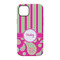 Pink & Green Paisley and Stripes iPhone 14 Tough Case - Back