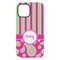 Pink & Green Paisley and Stripes iPhone 15 Pro Max Tough Case - Back