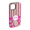 Pink & Green Paisley and Stripes iPhone 15 Tough Case -  Angle