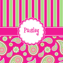 Pink & Green Paisley and Stripes