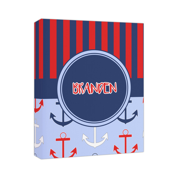Custom Classic Anchor & Stripes Canvas Print - 11x14 (Personalized)
