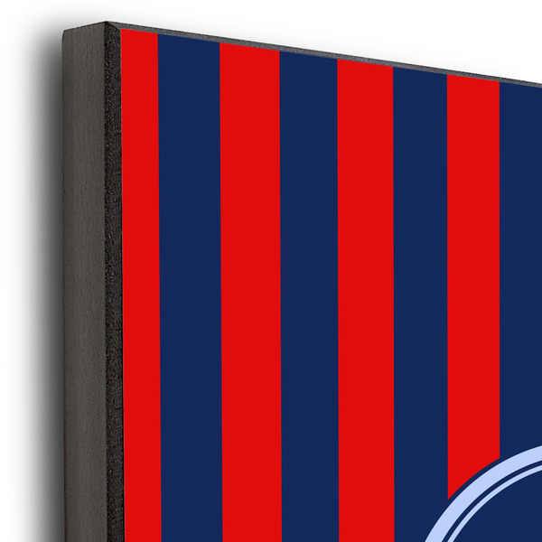 Classic Anchor & Stripes 11x14 Wood Print - Closeup