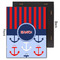 Classic Anchor & Stripes 11x14 Wood Print - Front & Back View
