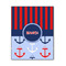 Classic Anchor & Stripes 11x14 Wood Print - Front View