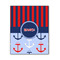 Classic Anchor & Stripes Wood Print - 11x14 (Personalized)