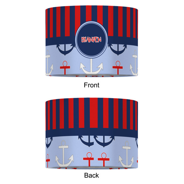 Classic Anchor & Stripes 12" Drum Lampshade - APPROVAL (Fabric)