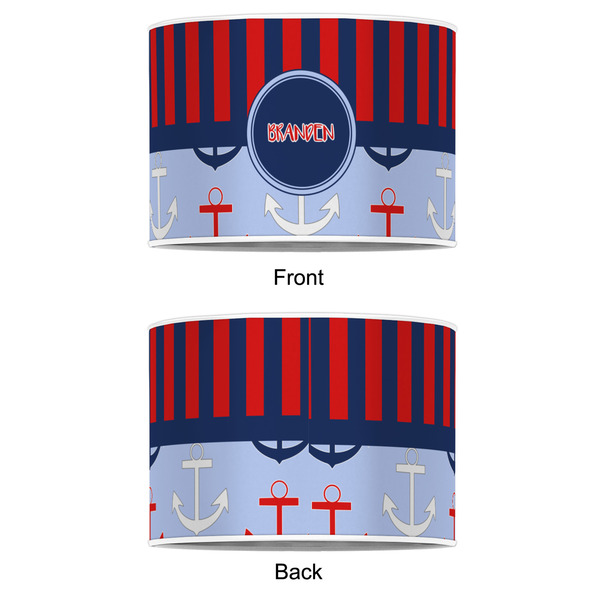 Classic Anchor & Stripes 12" Drum Lampshade - APPROVAL (Poly Film)