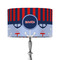 Classic Anchor & Stripes 12" Drum Lampshade - ON STAND (Fabric)