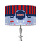 Classic Anchor & Stripes 12" Drum Lampshade - ON STAND (Poly Film)