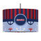 Classic Anchor & Stripes 12" Drum Pendant Lamp - Fabric (Personalized)
