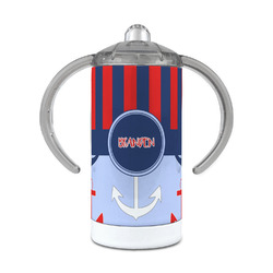Classic Anchor & Stripes 12 oz Stainless Steel Sippy Cup (Personalized)