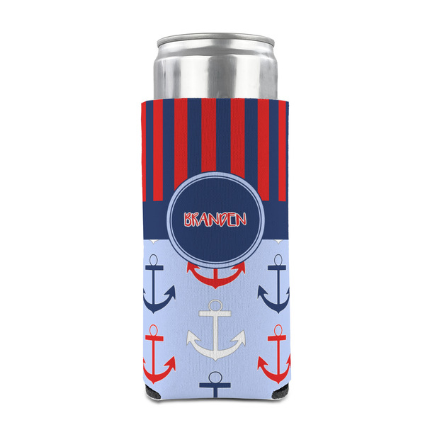 Classic Anchor & Stripes 12oz Tall Can Sleeve - FRONT (on can)