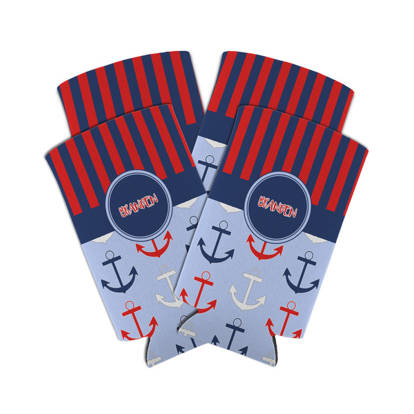 Classic Anchor & Stripes 12oz Tall Can Sleeve - Set of 4 - MAIN