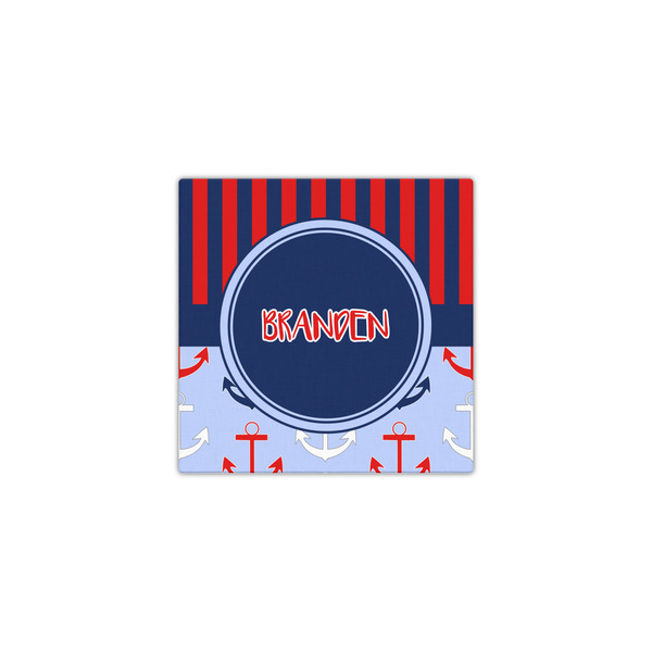 Classic Anchor & Stripes 12x12 - Canvas Print - Front View