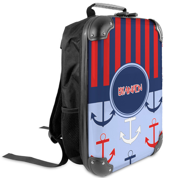 Custom Classic Anchor & Stripes Kids Hard Shell Backpack (Personalized)