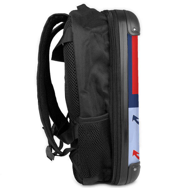 Classic Anchor & Stripes 13" Hard Shell Backpacks - Side View