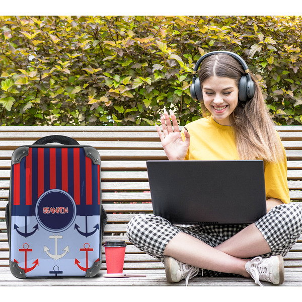 Classic Anchor & Stripes 15" Backpack - LIFESTYLE