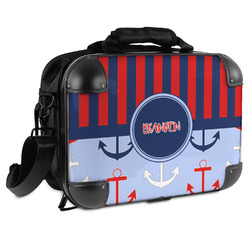 Classic Anchor & Stripes Hard Shell Briefcase - 15" (Personalized)