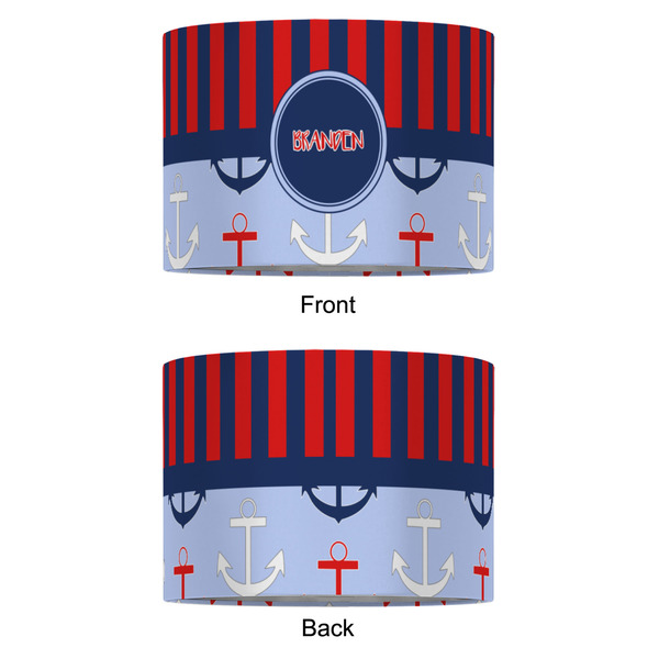 Classic Anchor & Stripes 16" Drum Lampshade - APPROVAL (Fabric)