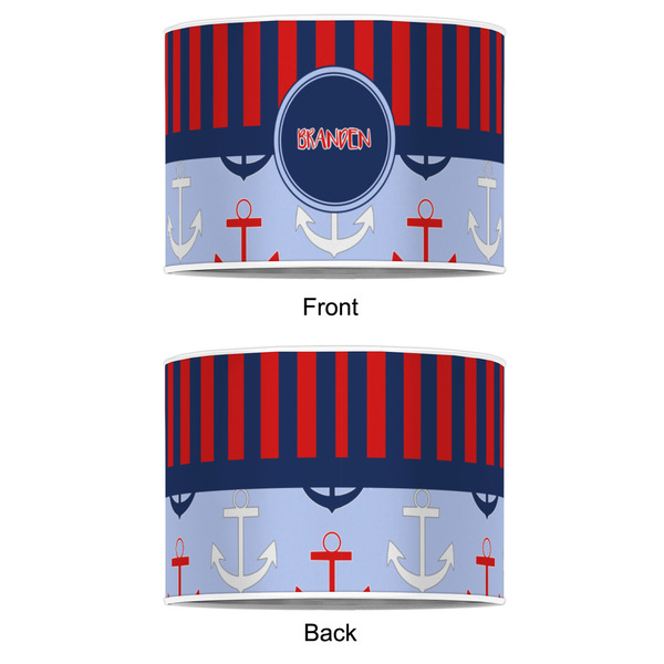 Classic Anchor & Stripes 16" Drum Lampshade - APPROVAL (Poly Film)