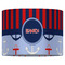 Classic Anchor & Stripes 16" Drum Lampshade - FRONT (Fabric)