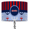 Classic Anchor & Stripes 16" Drum Lampshade - ON STAND (Fabric)