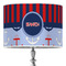 Classic Anchor & Stripes 16" Drum Lampshade - ON STAND (Poly Film)