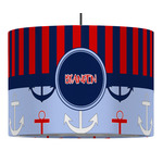 Classic Anchor & Stripes Drum Pendant Lamp (Personalized)