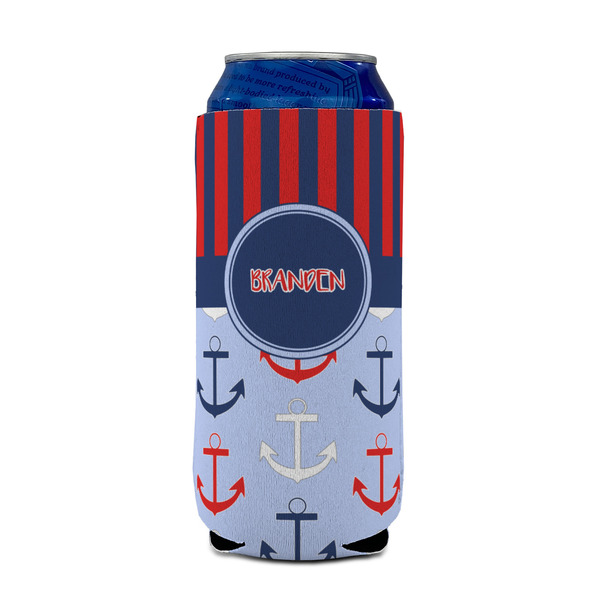 Classic Anchor & Stripes 16oz Can Sleeve - FRONT (on can)