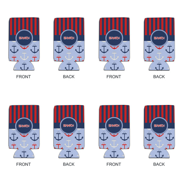 Classic Anchor & Stripes 16oz Can Sleeve - Set of 4 - APPROVAL