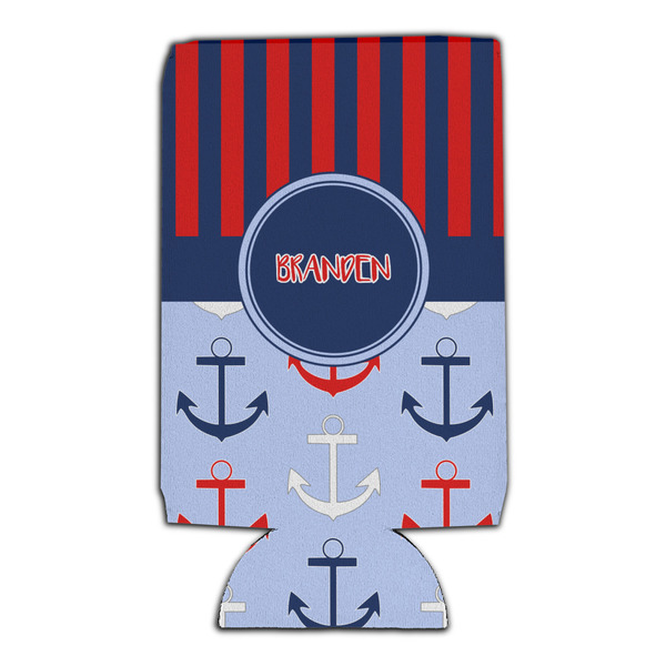 Classic Anchor & Stripes 16oz Can Sleeve - Set of 4 - FRONT