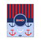 Classic Anchor & Stripes 16x20 Wood Print - Front View