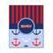 Classic Anchor & Stripes Wood Print - 16x20 (Personalized)