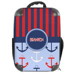 Classic Anchor & Stripes Hard Shell Backpack (Personalized)