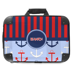 Classic Anchor & Stripes Hard Shell Briefcase - 18" (Personalized)