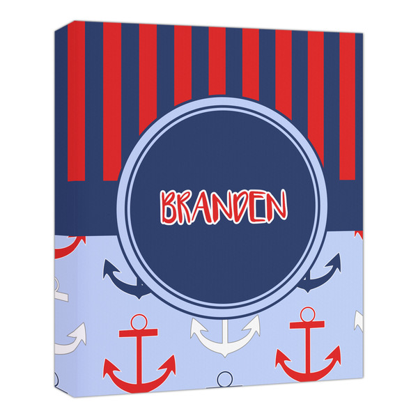 Custom Classic Anchor & Stripes Canvas Print - 20x24 (Personalized)