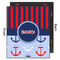 Classic Anchor & Stripes 20x24 Wood Print - Front & Back View