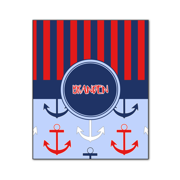 Classic Anchor & Stripes 20x24 Wood Print - Front View