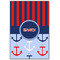 Classic Anchor & Stripes 20x30 Wood Print - Front View